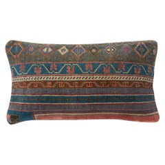 13"x24" Vintage Rug Pillow. Handknotted Rug Cushion Cover. Handmade Toss Pillow