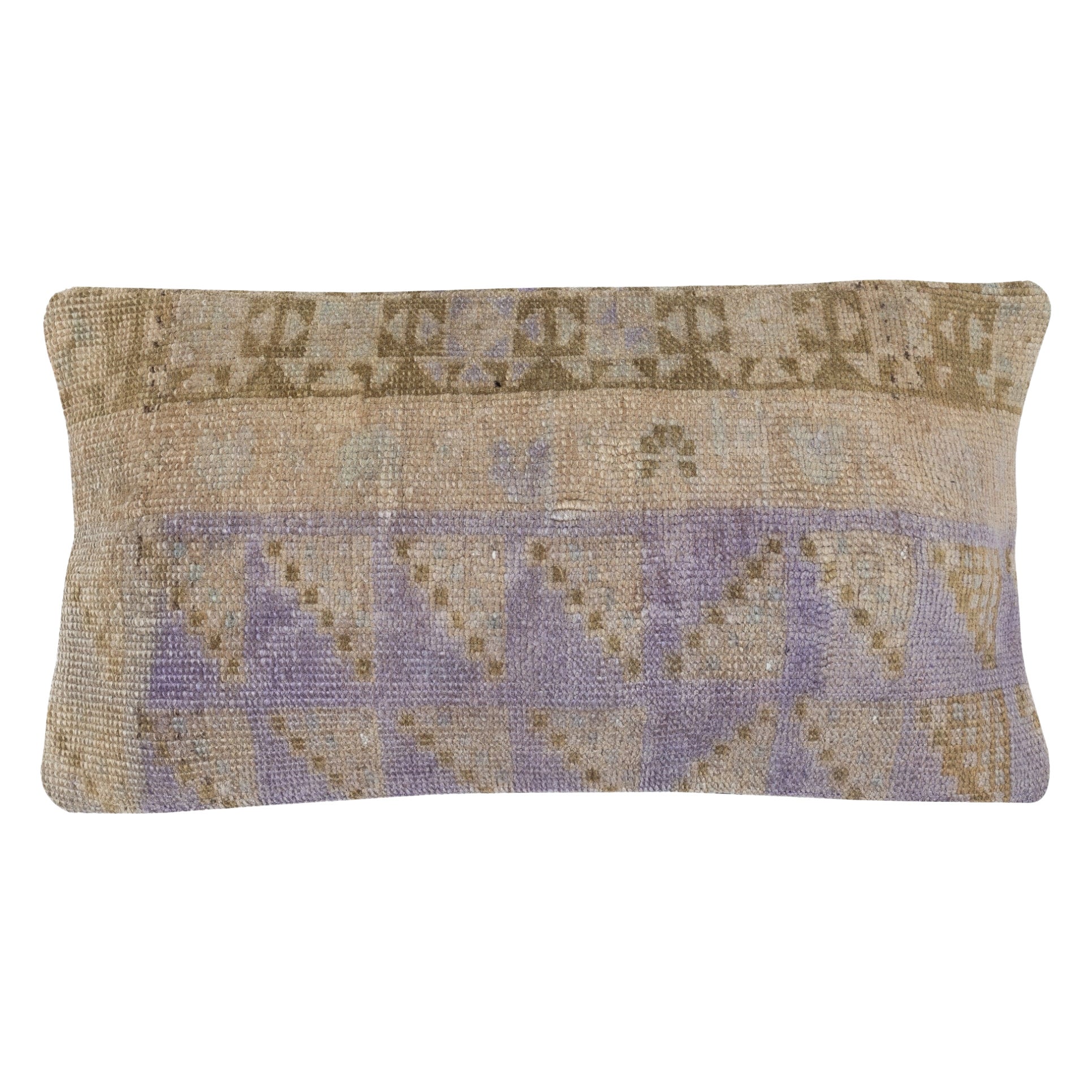 Copri cuscino Vintage Turkish Rug 13 "x24". Cuscino lombare. Copricuscino fatto a mano