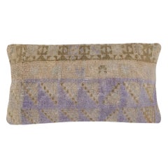 Copri cuscino Vintage Turkish Rug 13 "x24". Cuscino lombare. Copricuscino fatto a mano