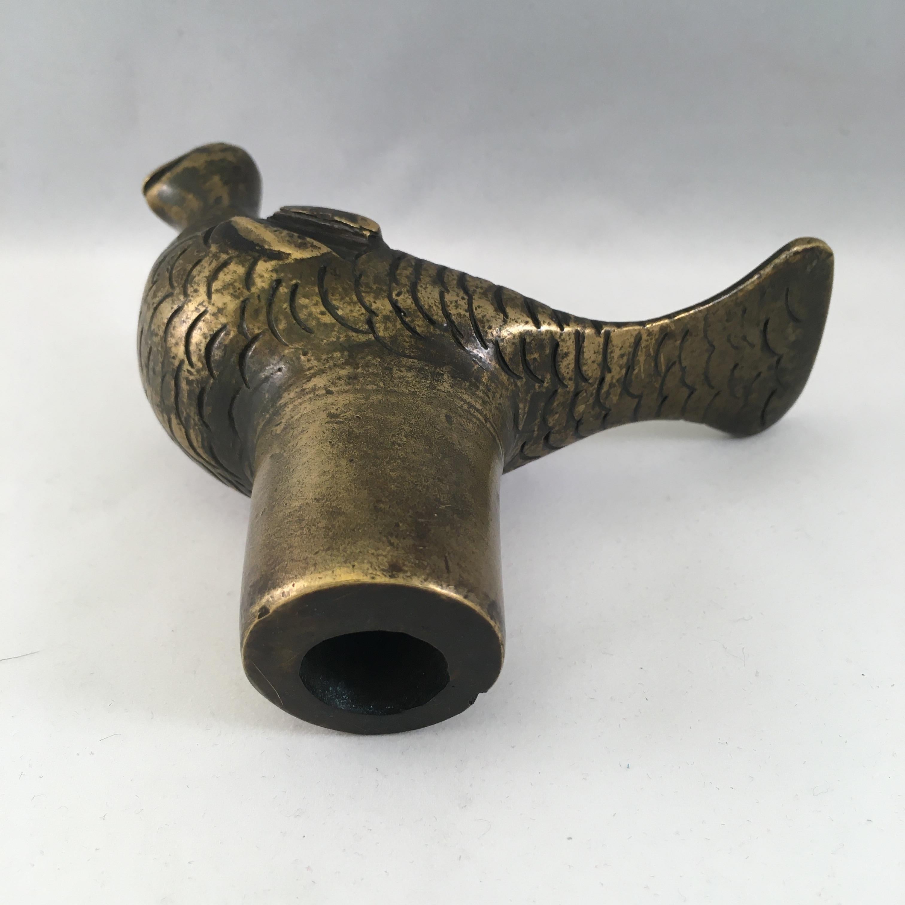 14th-15th Century Bronze Fragment of a Bird, to Mount on a Candlestick For Sale 3