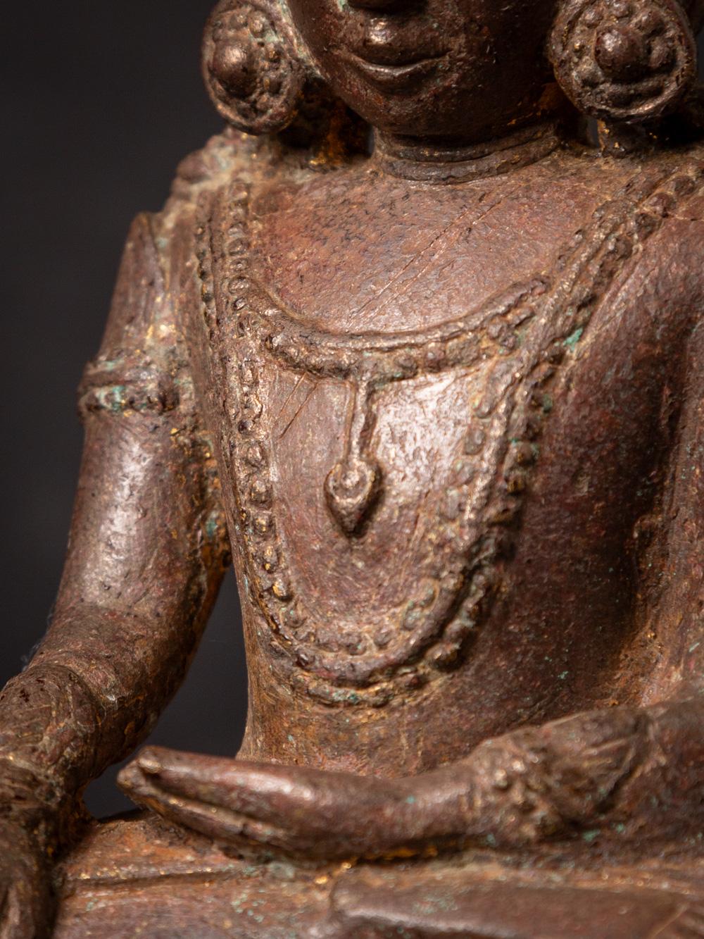 Speziale antike Arakan-Buddha-Statue aus Bronze aus Burma aus dem 14.-15. Jahrhundert im Angebot 6