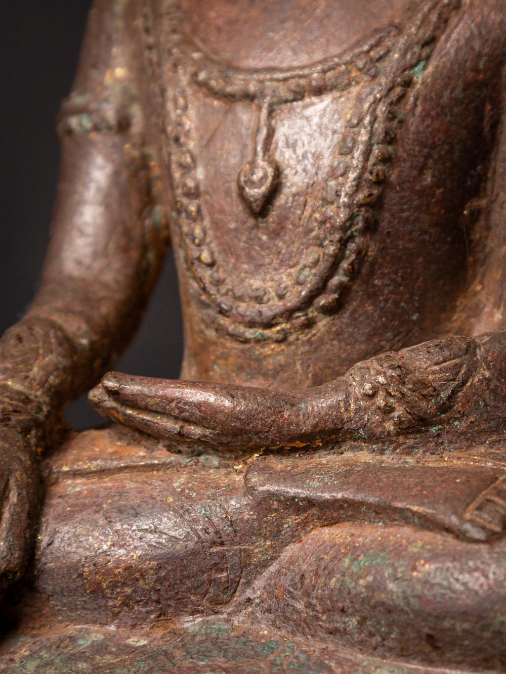 Speziale antike Arakan-Buddha-Statue aus Bronze aus Burma aus dem 14.-15. Jahrhundert im Angebot 8