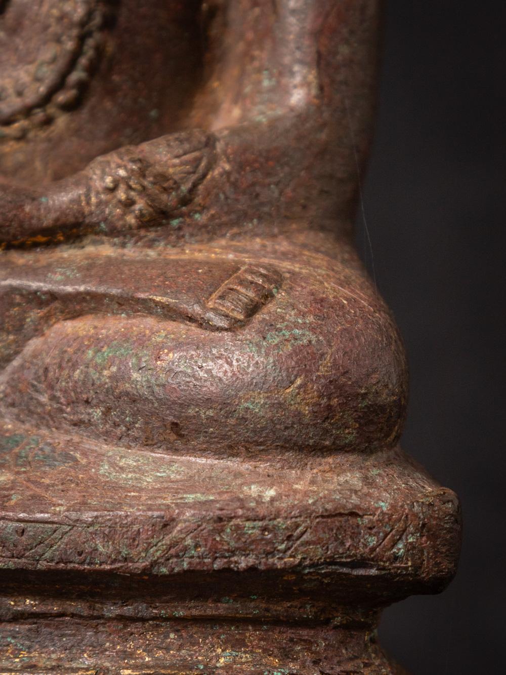 Speziale antike Arakan-Buddha-Statue aus Bronze aus Burma aus dem 14.-15. Jahrhundert im Angebot 10