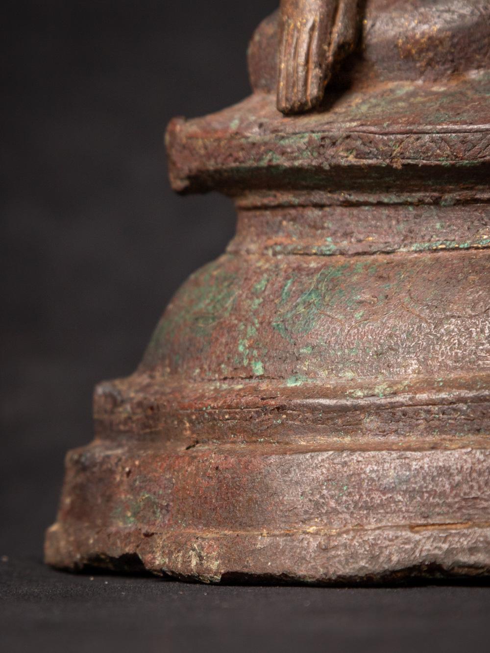 Speziale antike Arakan-Buddha-Statue aus Bronze aus Burma aus dem 14.-15. Jahrhundert im Angebot 12