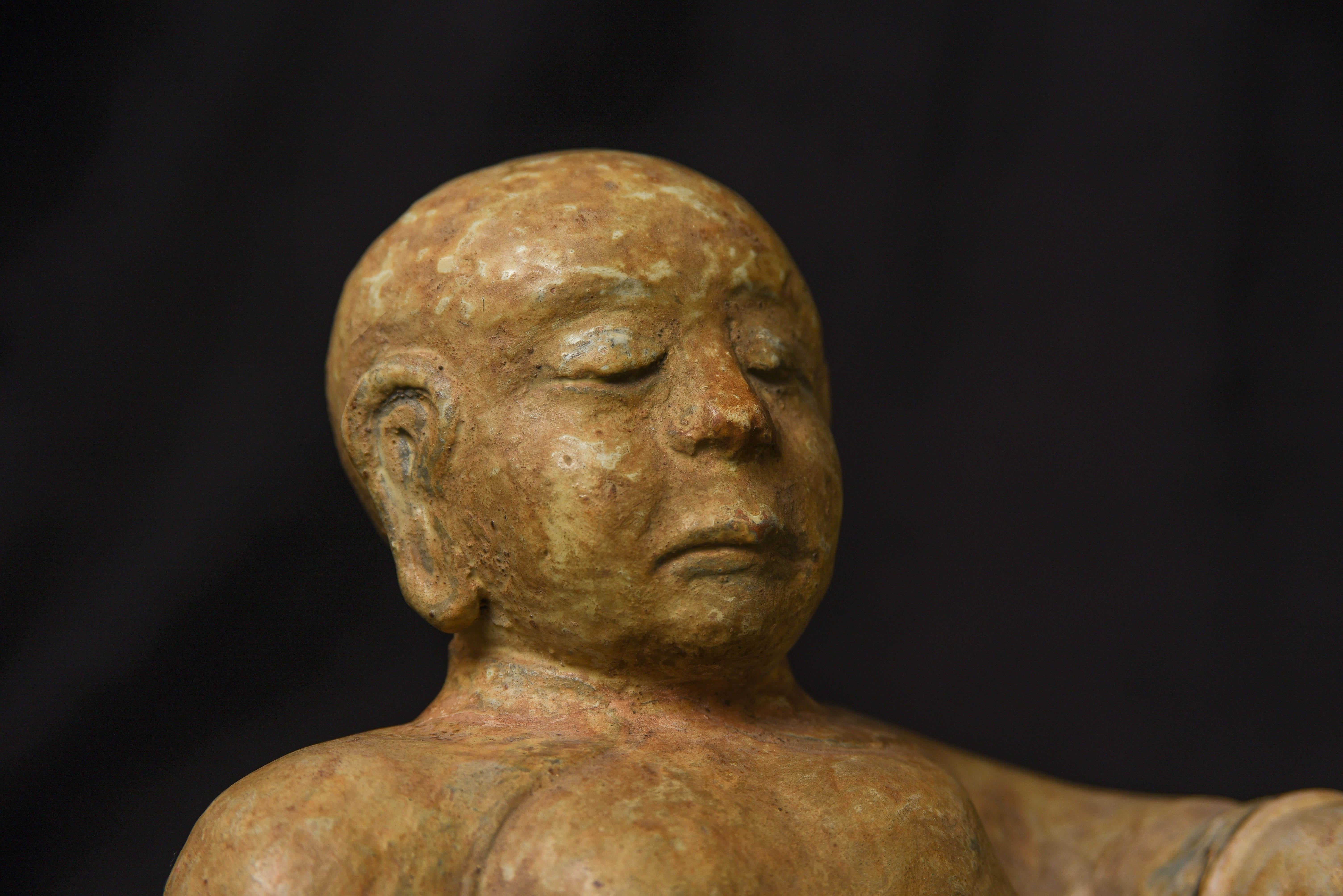 14 /15th Century Thai Figure. Sculpted Out of Sawankalok For Sale 6