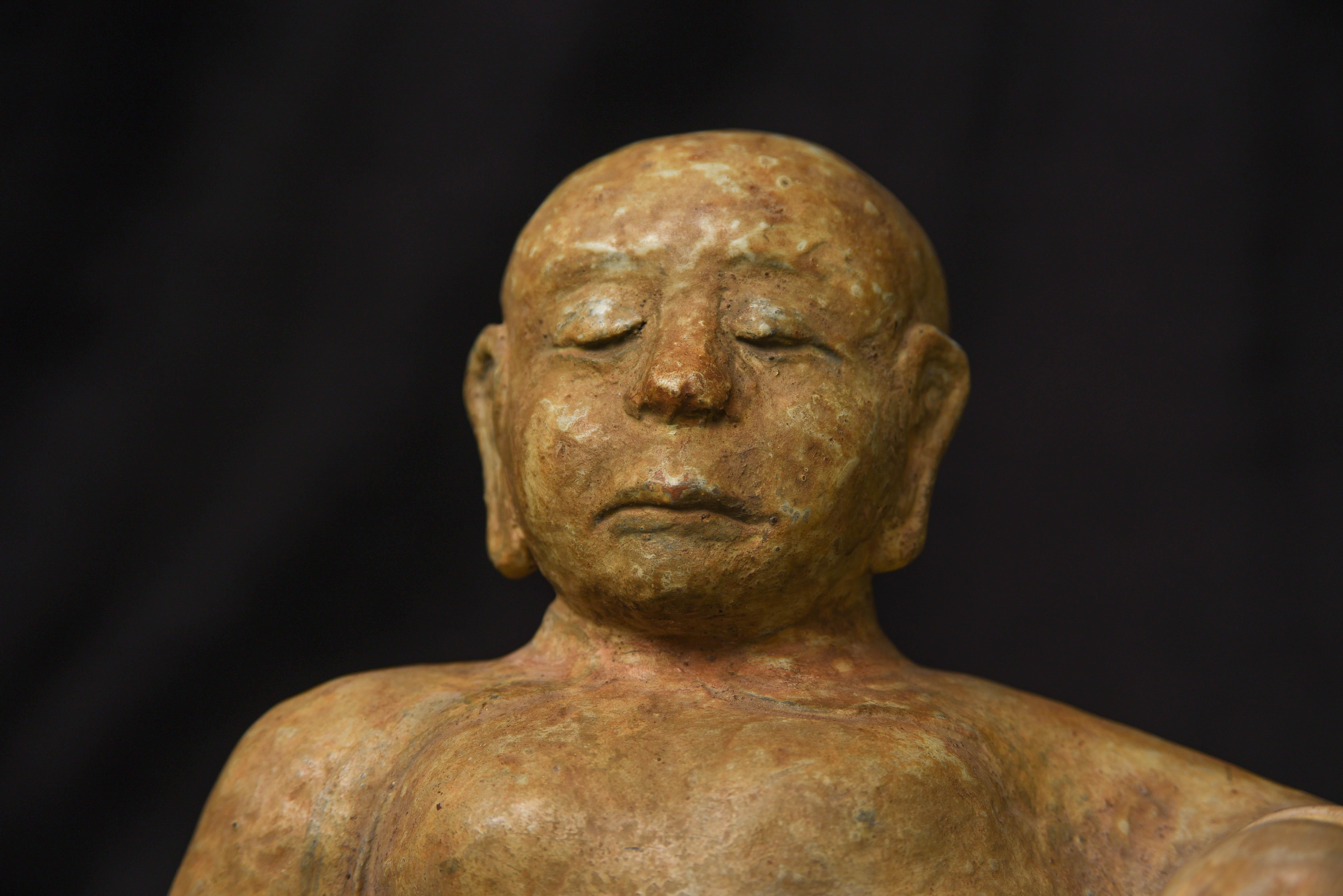 Clay 14 /15th Century Thai Figure. Sculpted Out of Sawankalok For Sale