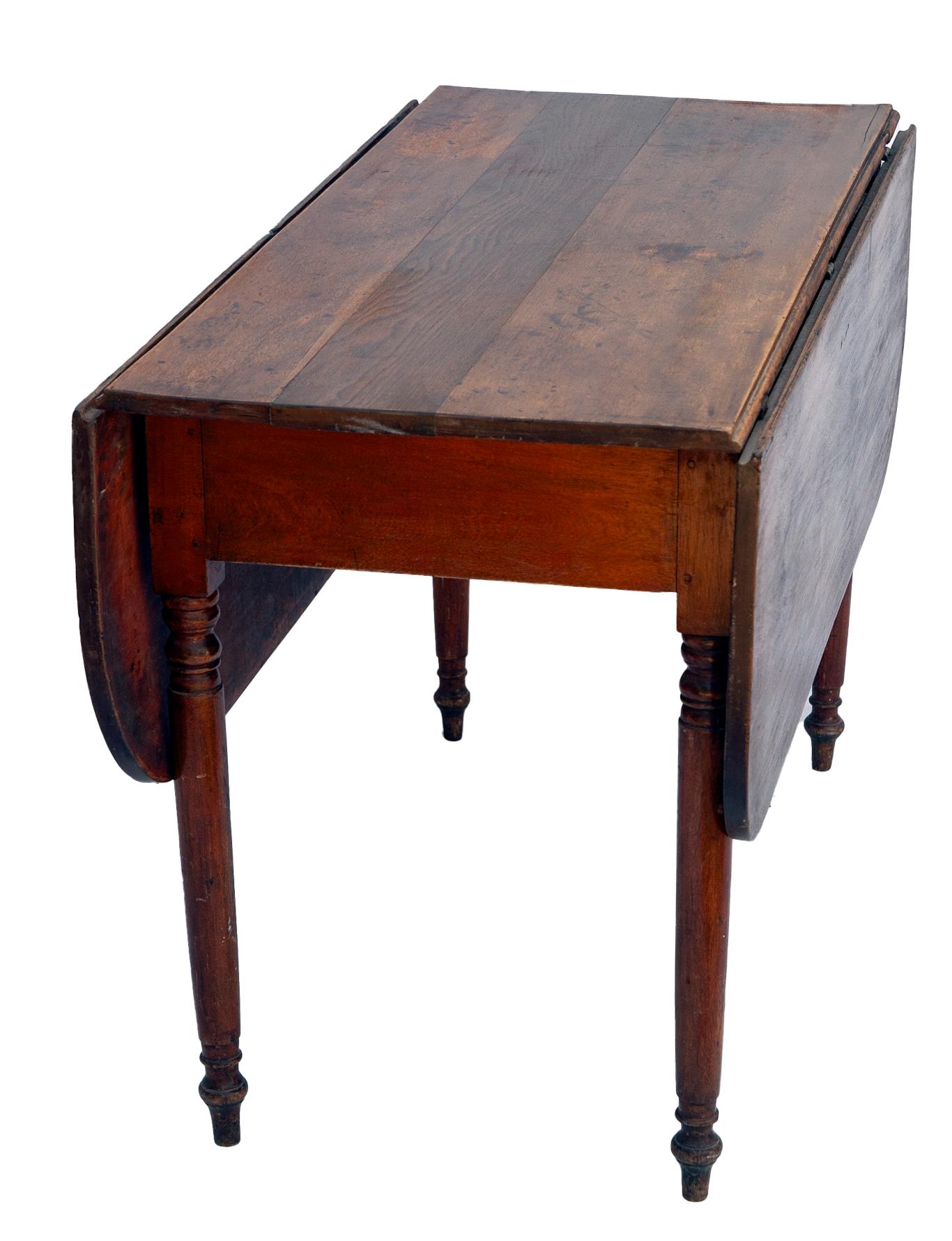 19th Century Antique Drop Leaf Cherry Table Circa 19thC