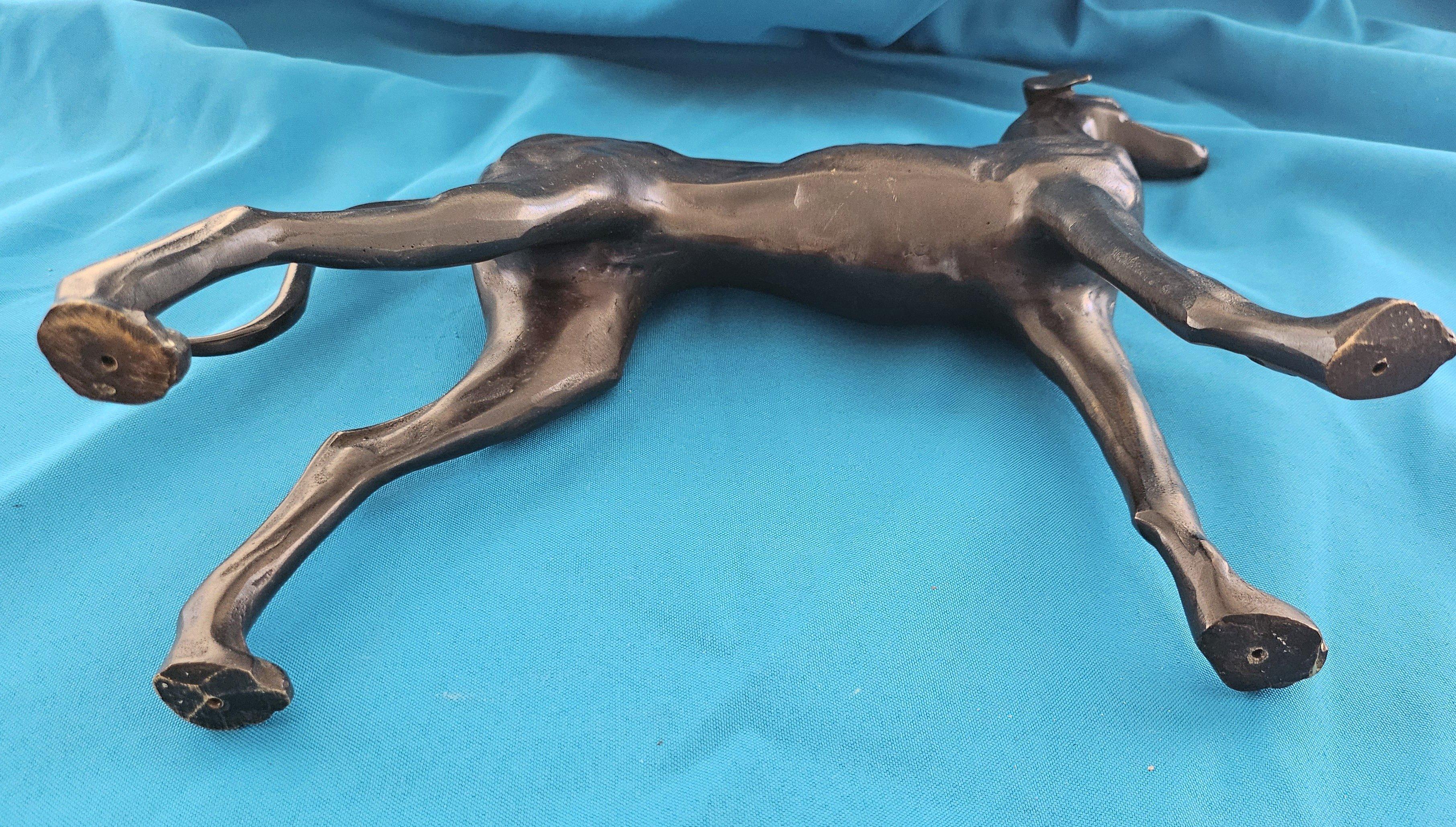 Cane da 14 pollici in ottone, scultura di levriero, Vintage in vendita 5