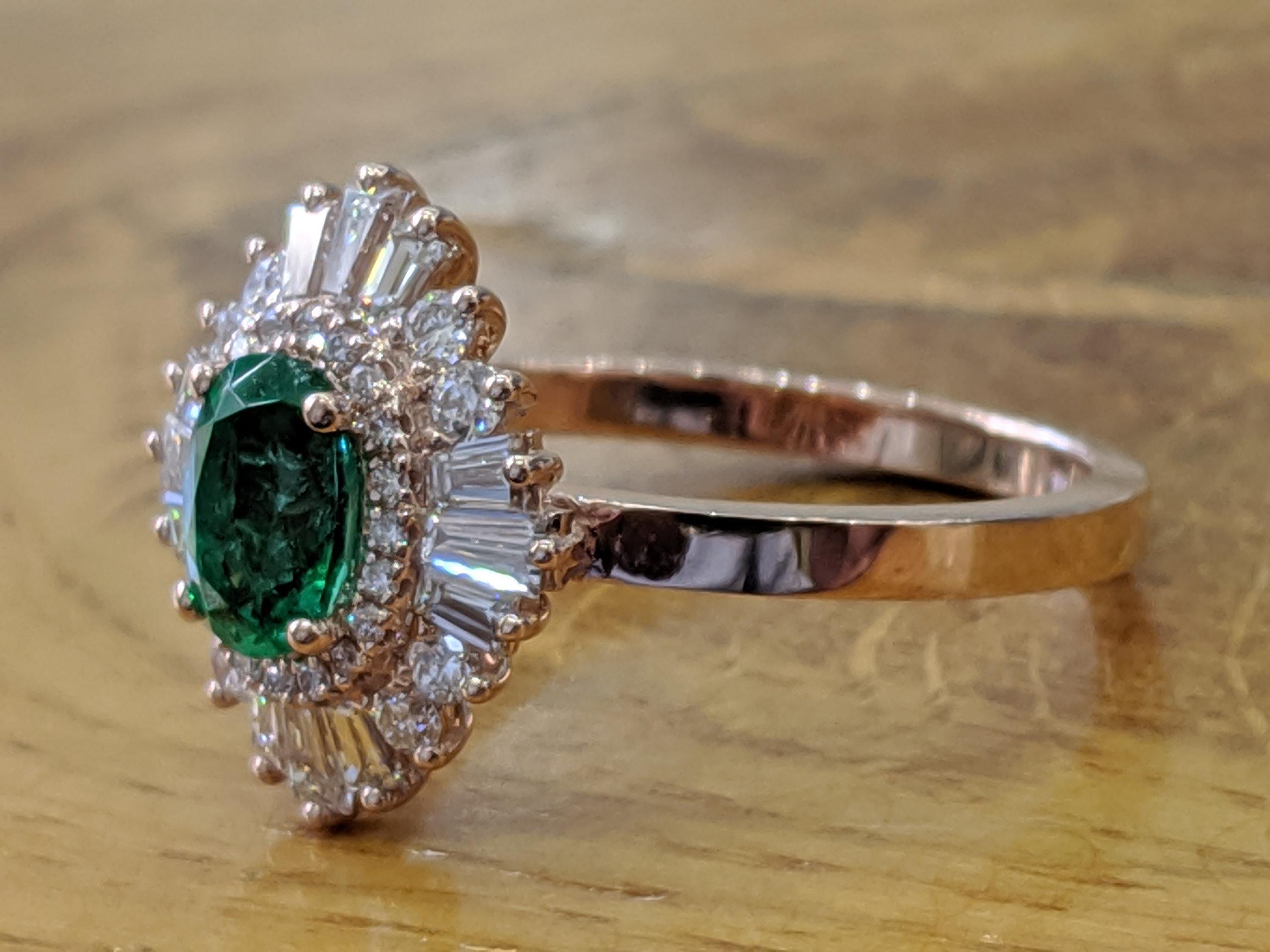 1.4 carat emerald cut diamond