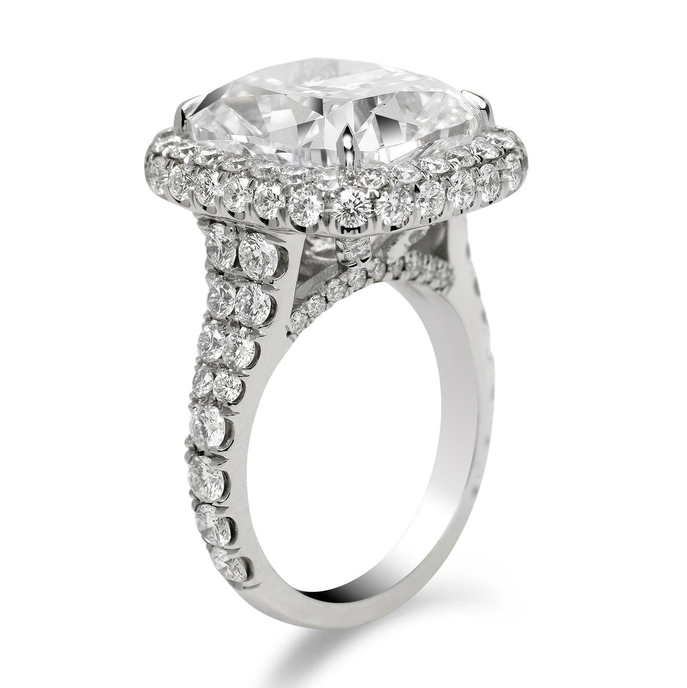 14 Carat Cushion Cut Diamond Engagement Ring GIA Certified E VVS2 In New Condition For Sale In New York, NY