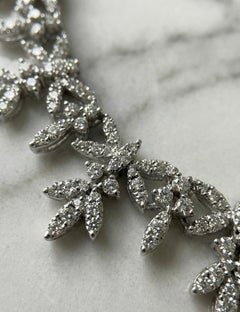 14 Carat Diamond Snowflake Eternity Necklace