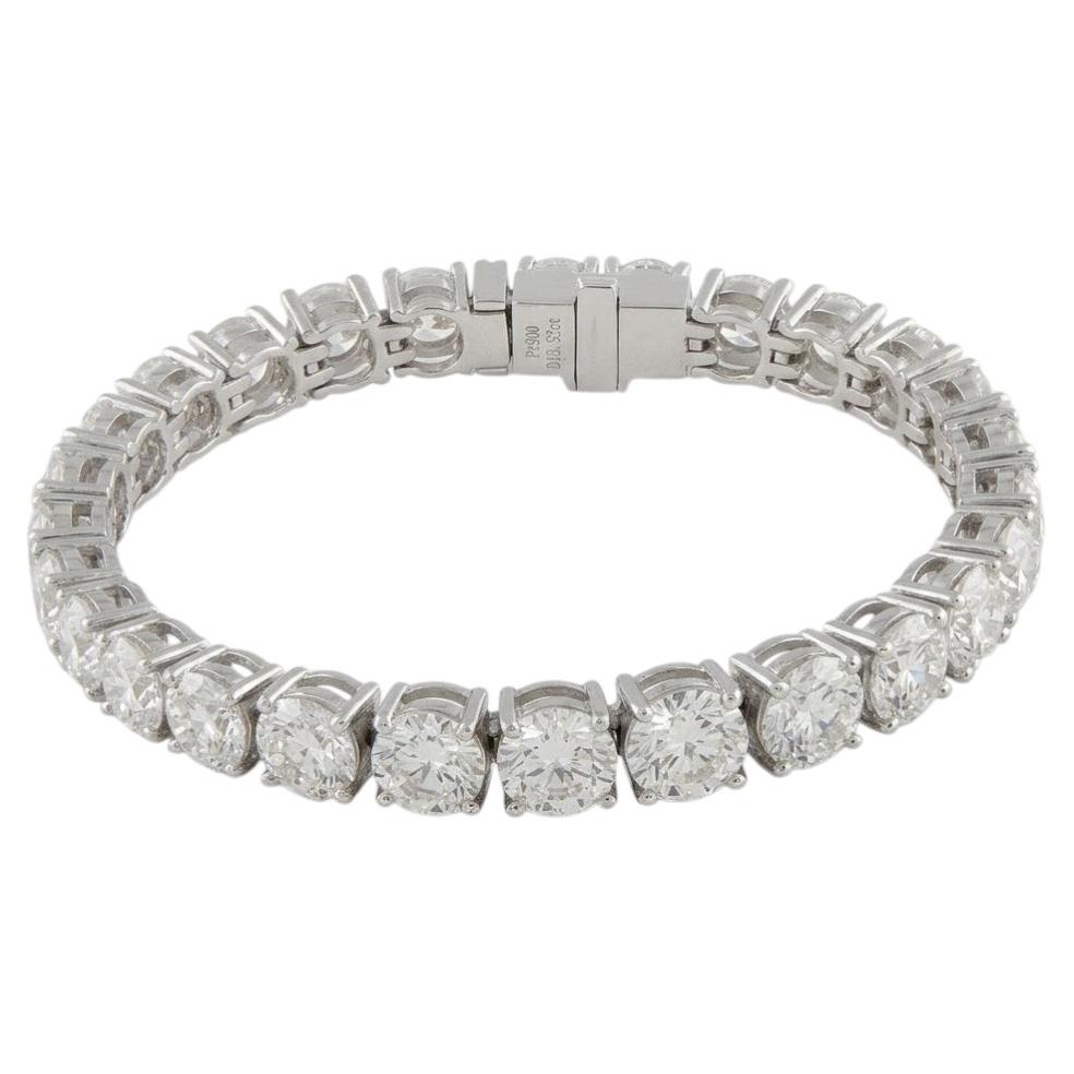 14 Carat Diamond Tennis Bracelet in Platinum