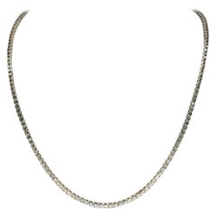 Used 14.00 Carat Total Weight Diamond Tennis Chain White Gold