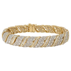 14 Carat Diamond Yellow Gold Bracelet