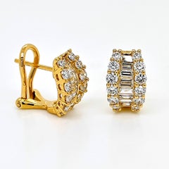 1.4 Carat Diamond Yellow Gold Earrings