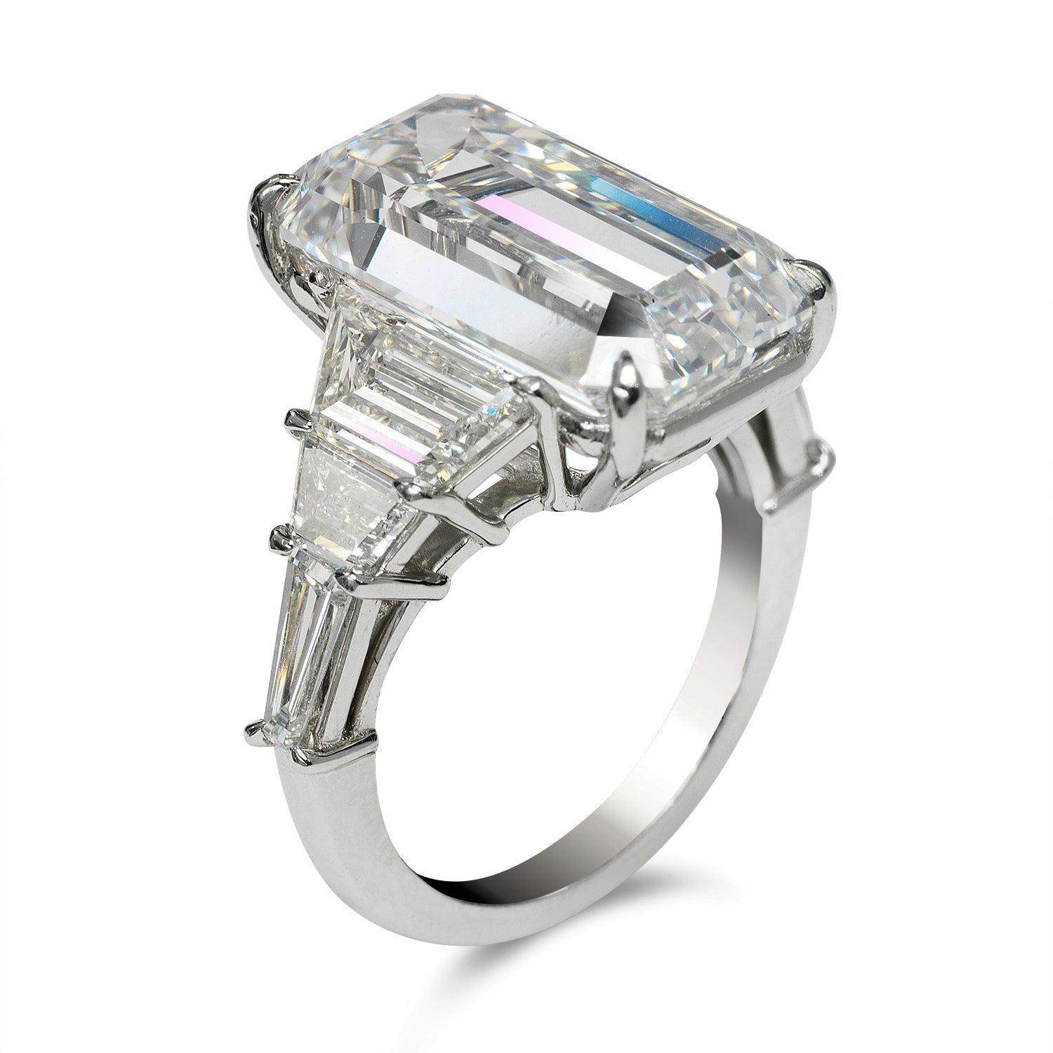 14 carat emerald cut diamond ring