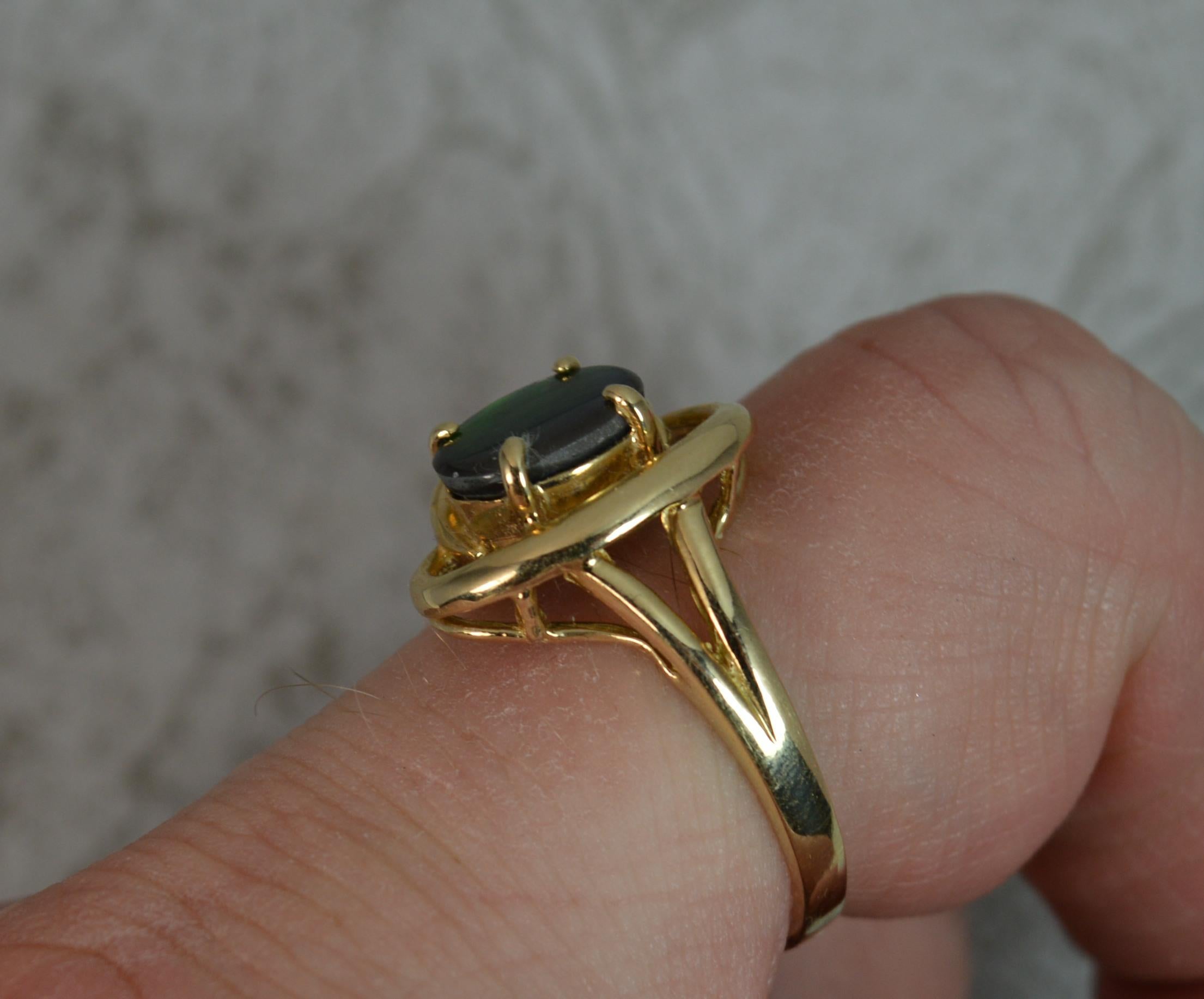 ammolite gold ring