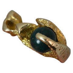 14 Carat Gold Bloodstone Sphere Lapponia Ring