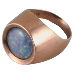 14-carat Gold Ring, Adorned with Semi-Precious Stone. Scandinavian Goldsmith