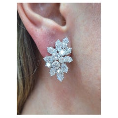 14 Karat Harry Winston Cluster-Diamant-Ohrringe