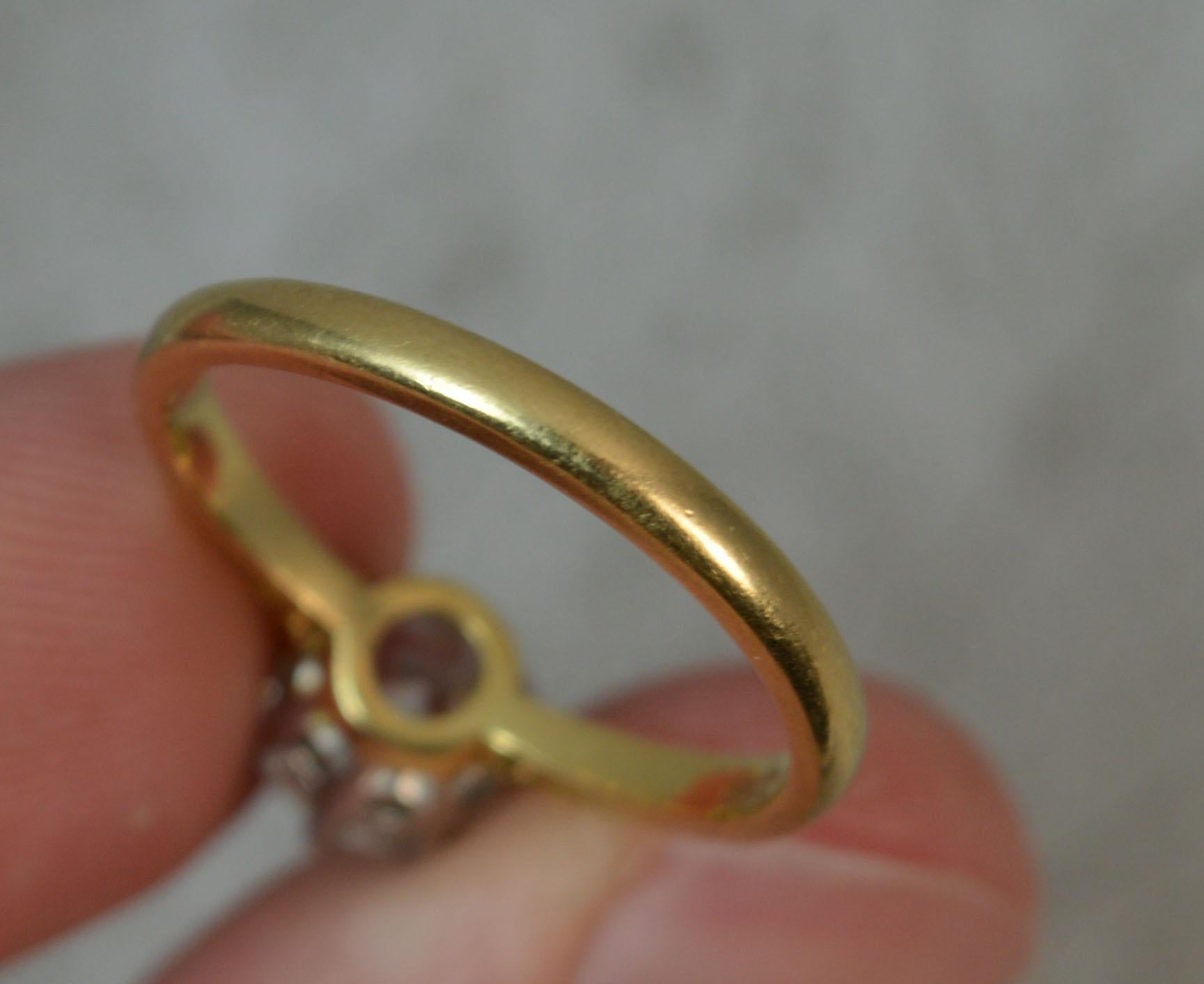 Women's 1.4 Carat Old Cut Diamond 18 Carat Gold Solitaire Engagement Ring