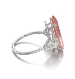 14 Carat Pear Statement Fancy brownish pink  diamond ring Collector’s Treasure
