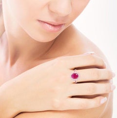 1.4 Carat Ruby Diamond 18 Karat Cocktail Ring