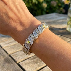 14 Carat Yellow Gold Diamond Bracelet
