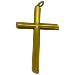 Pendentif croix de Saint-Pétersbourg en or jaune 14 carats de Russie