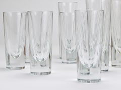 14 Carlo Moretti Solid Aperitif Bar Bullet Drinking Glasses, Italy, 1970s