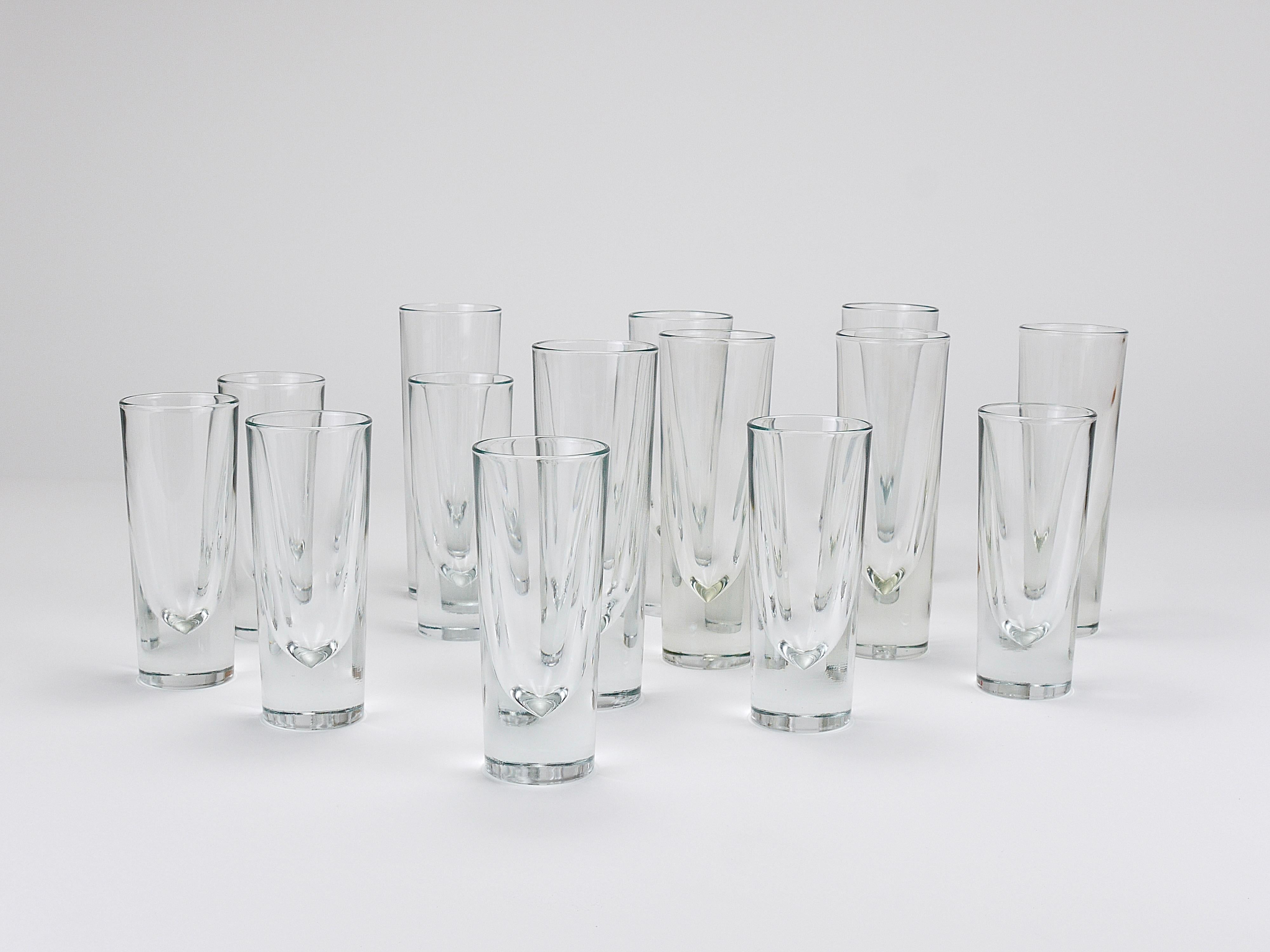 14 Carlo Moretti Massive Aperitif Bar Bullet Trinkgläser, Italien, 1970er Jahre (Moderne der Mitte des Jahrhunderts) im Angebot