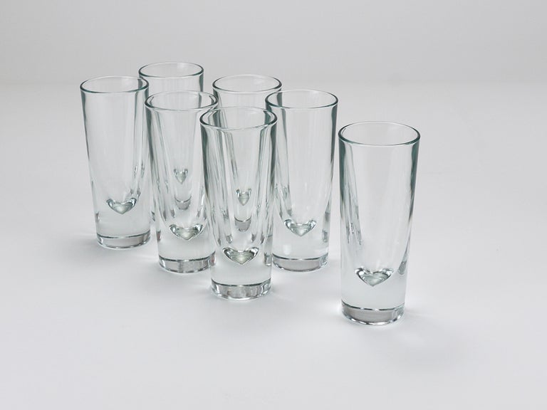 14 Carlo Moretti Solid Aperitif Bar Bullet Drinking Glasses, Italy