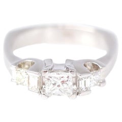 1.4 Ct Princess-Cut Diamonds 18K White Gold Ring, 2010