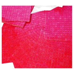Vintage 14 fogli mosaico Bisazza rosso, anni 90