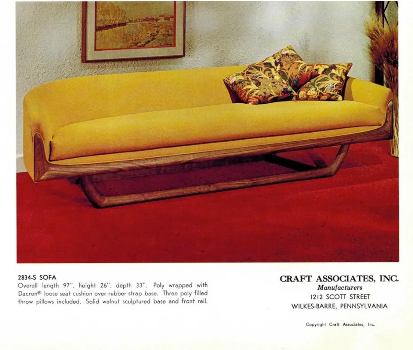 14 Fuß langes Adrian Pearsall 2834-S Sofa für Craft Associates im Angebot 7