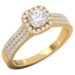 Used 14 K Gold Moissanite Ring / Moissanite Solitaire Ring / Engagement Ring for Her