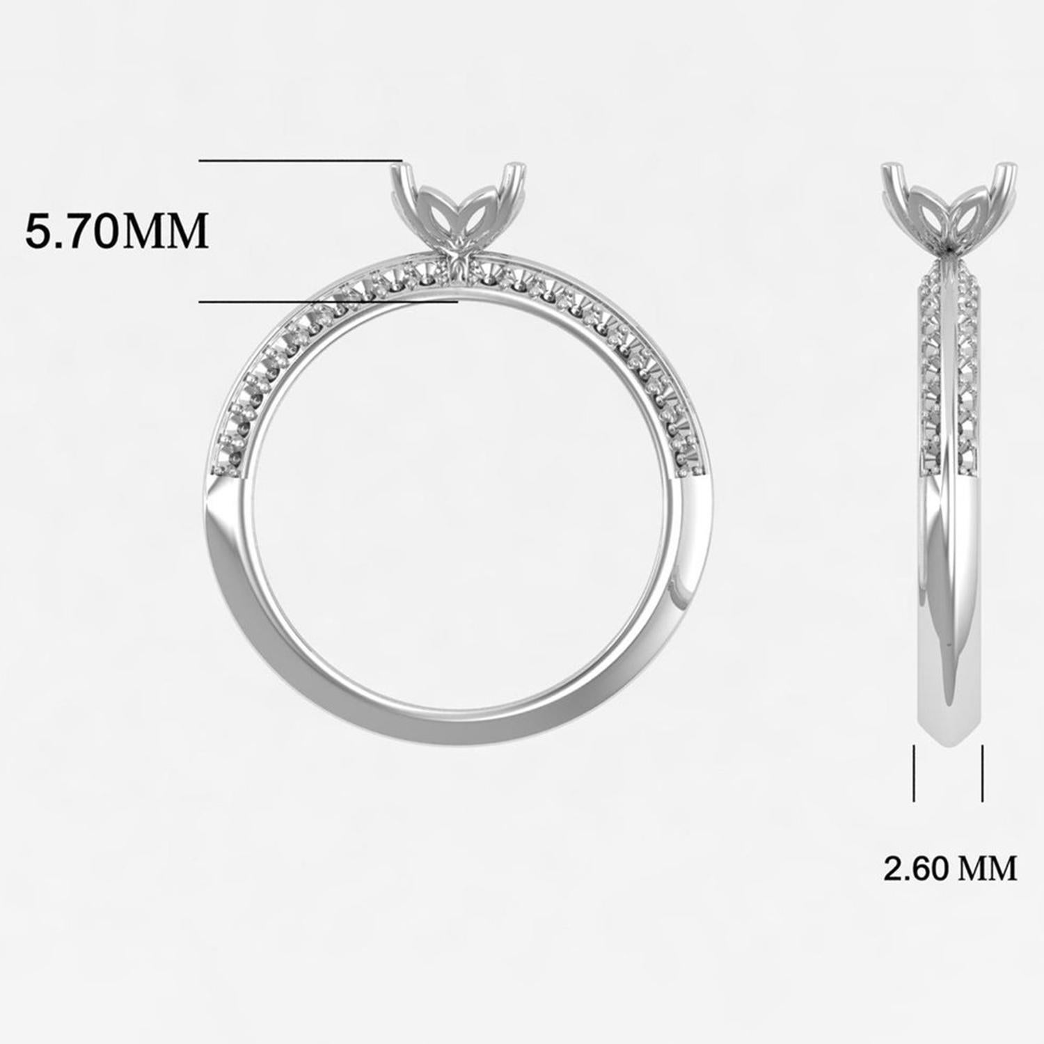 14 K Gold Orange Garnet Ring / Diamond Solitaire Ring / Engagement Ring for Her For Sale 1
