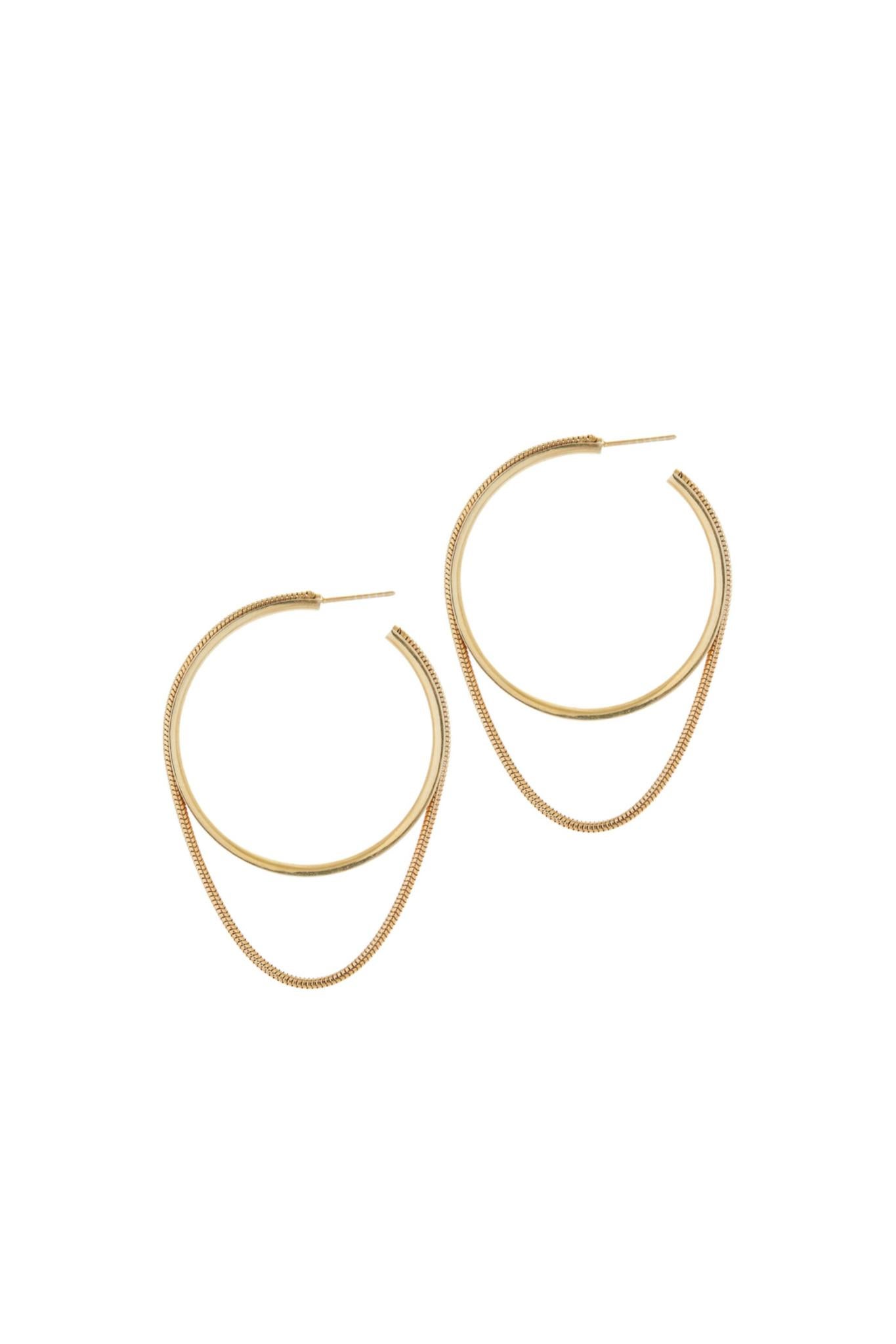 Twinkler Hoops Large  Earrings 

EXCLUSIVELY SOLD ON 1STDIBS

The twinkler large hoops are a combination of a classic and eternal design with a touch of snake chain. This larger version is the ideal shape to make a statement and their lightweight
