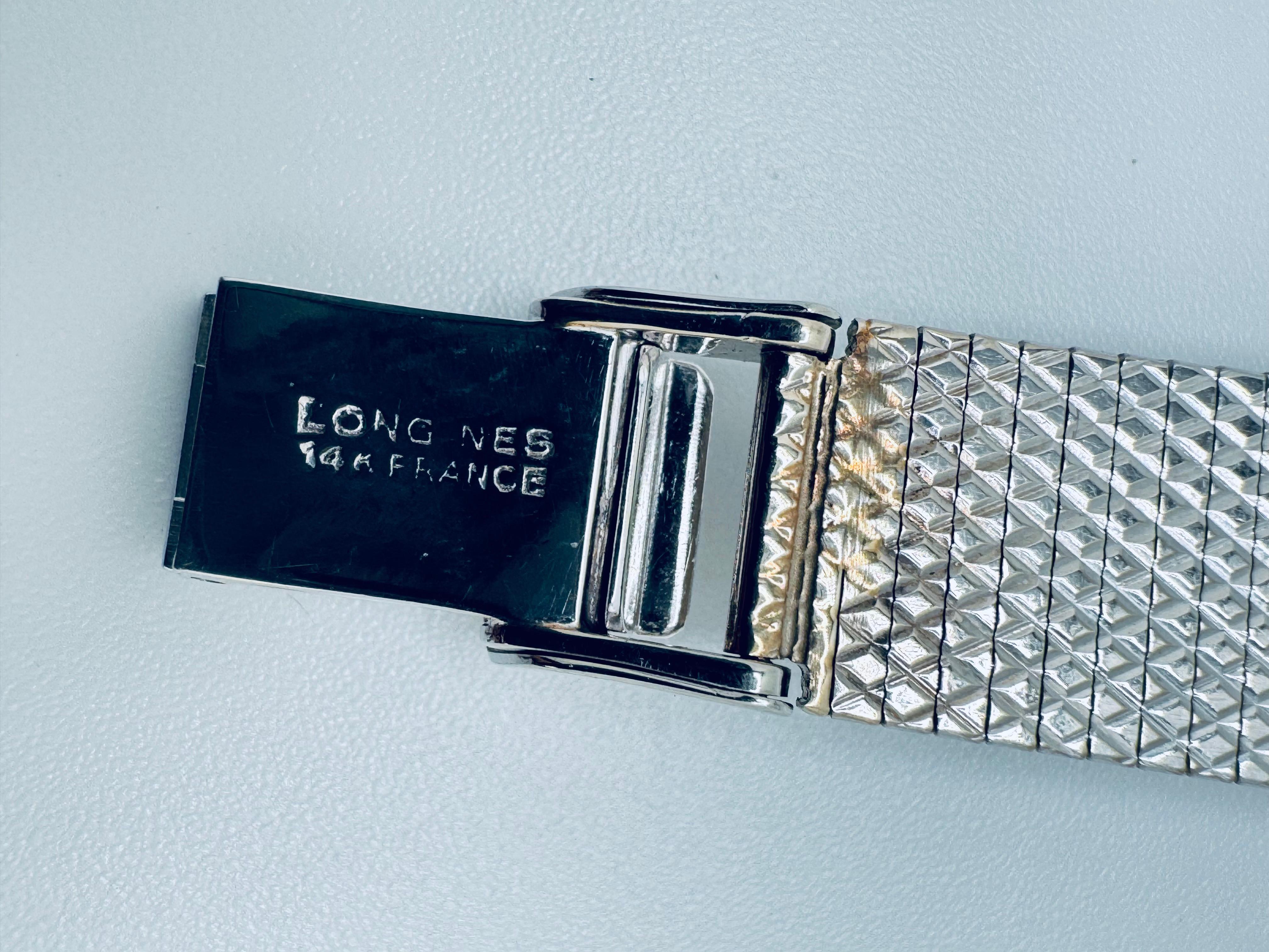 14 K White Gold Longines Women's Watch en vente 4