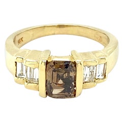 14 Karat 1.14 Carat Fancy Brown Diamond Ring