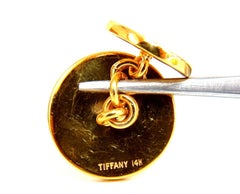 14 Karat 3D Circular Double Textured Gold Cufflinks*