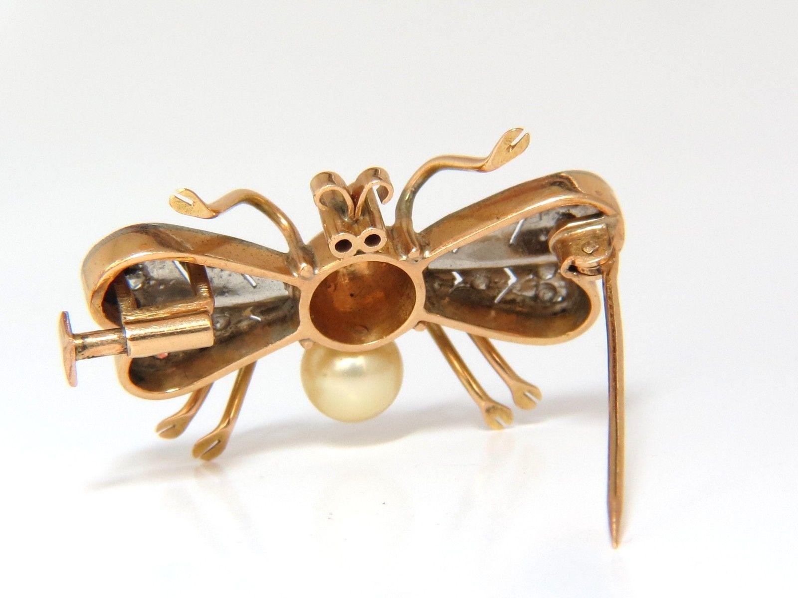 14 Karat 3D Real Life Spider Insect Brooch Pin Edwardian Deco Revival Vintage In New Condition In New York, NY