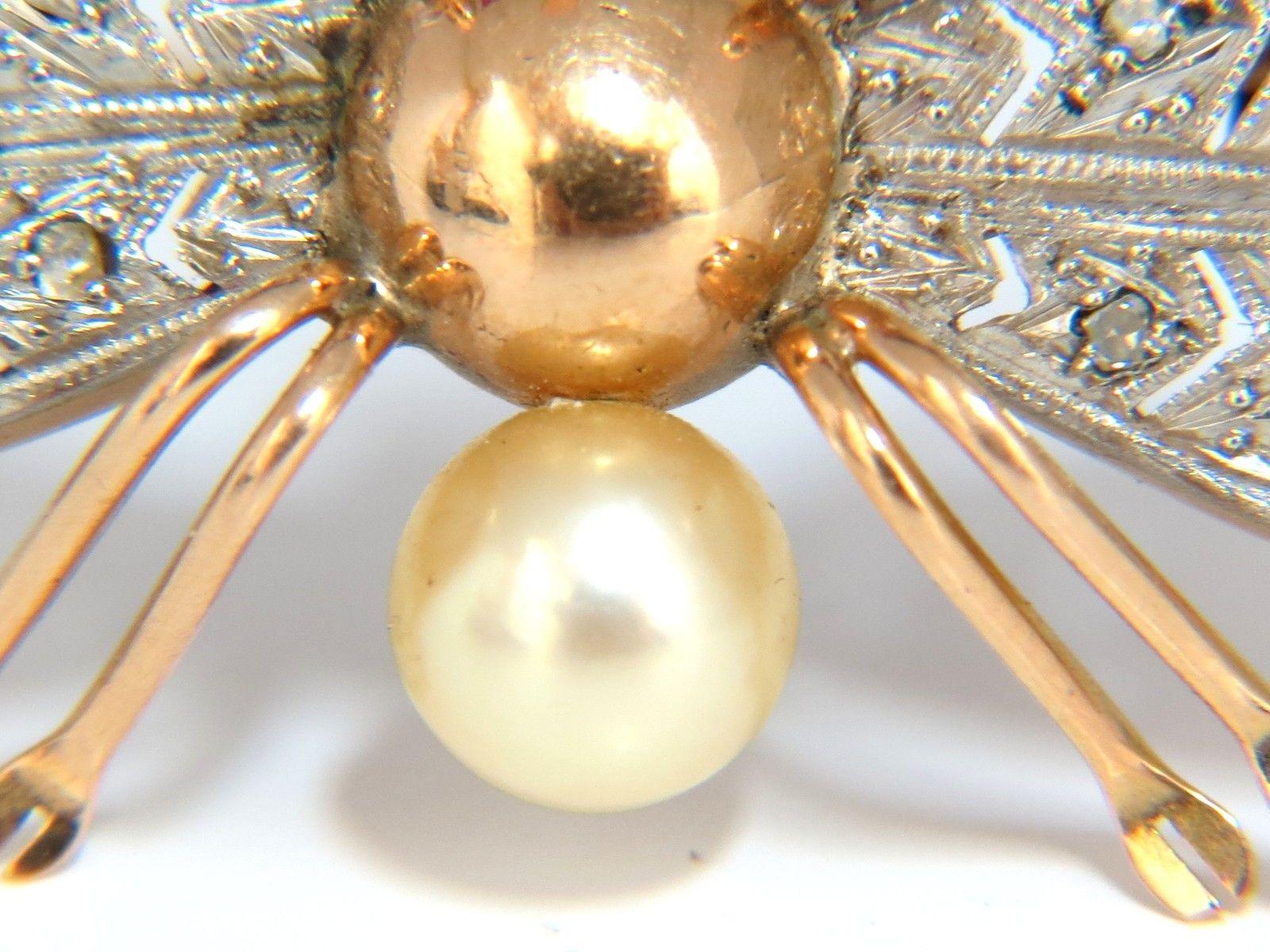 14 Karat 3D Real Life Spider Insect Brooch Pin Edwardian Deco Revival Vintage 1