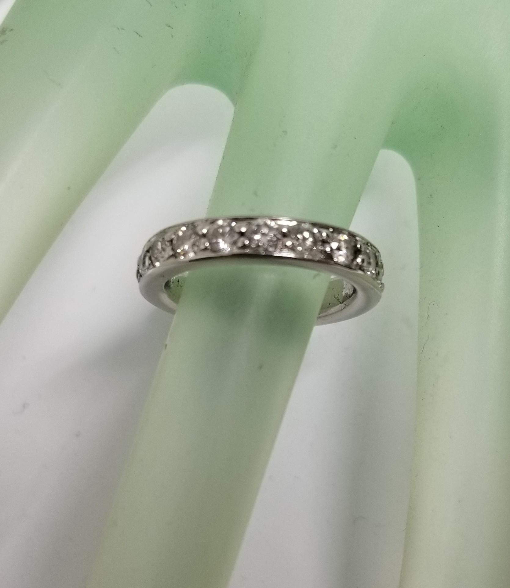 Round Cut 14 Karat Diamond Eternity Ring with 2.05 Carat For Sale