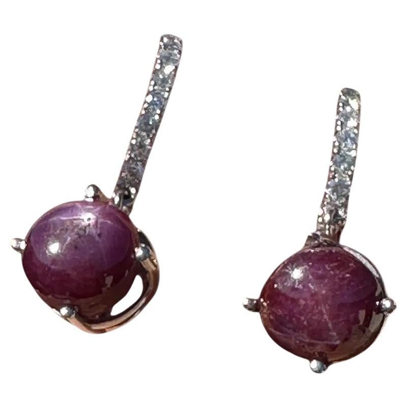 Star Ruby Earrings