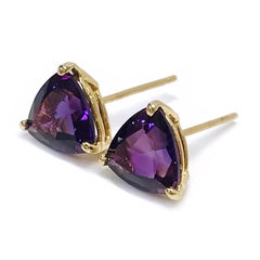 14 Karat Amethyst-Ohrstecker