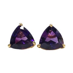 14 Karat Amethyst-Ohrstecker