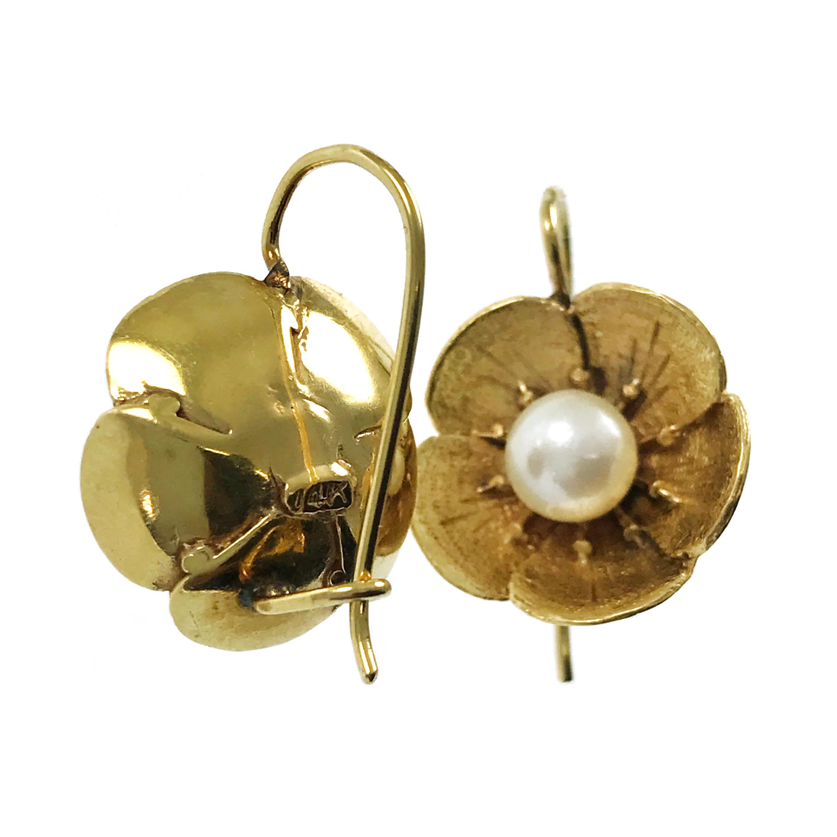 pearl and gold earrings vintage