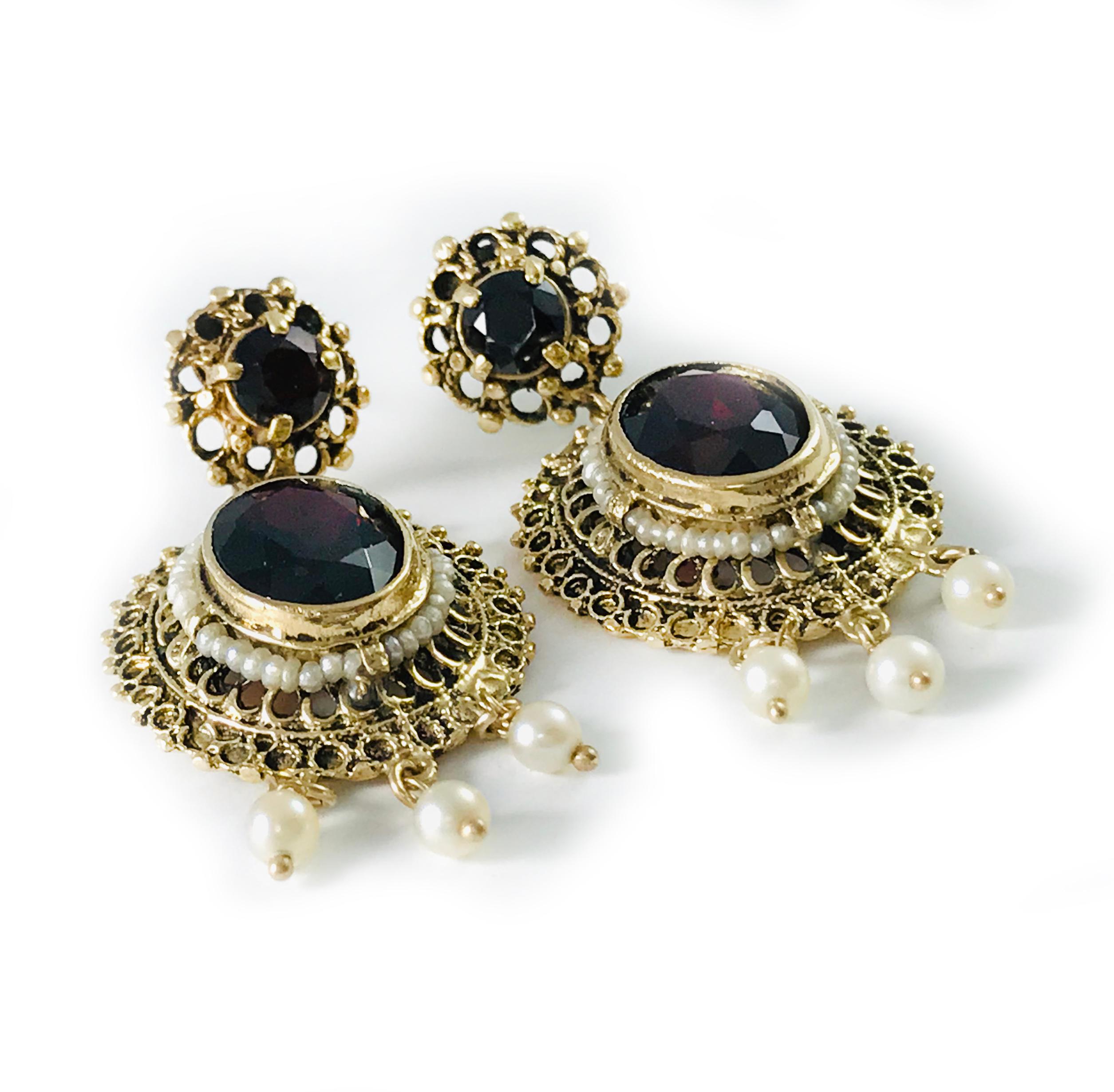 antique seed pearl earrings