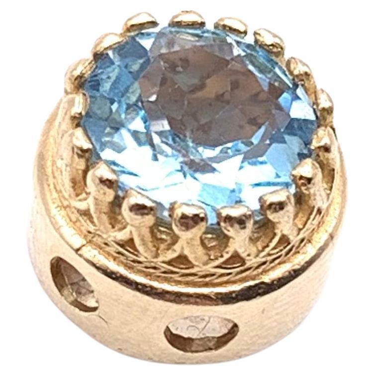 14 Karat Aquamarine Bracelet Slider